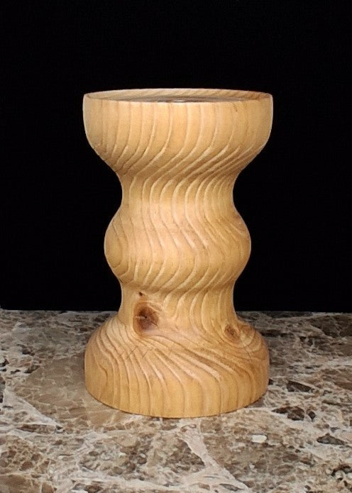 5" Candle Pedestal Oak Stain