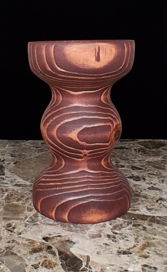 5" Candle Pedestal Cherry Stain