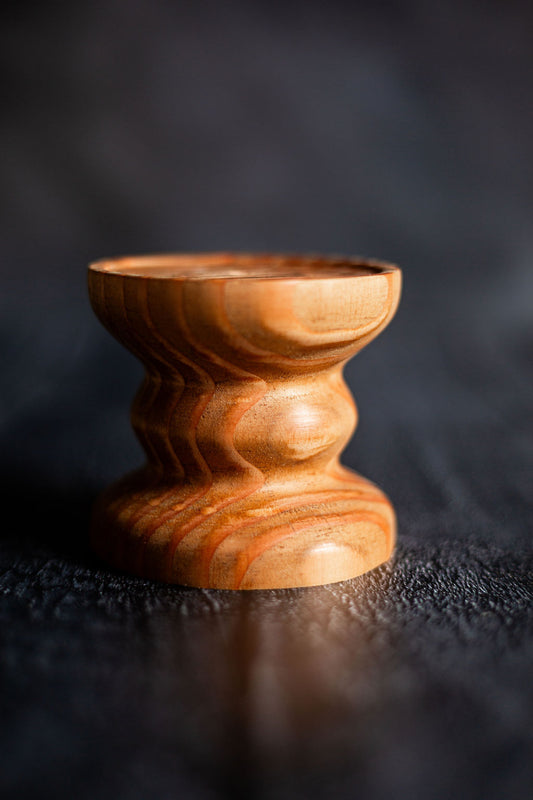 Candle Pedestal / Oak stain